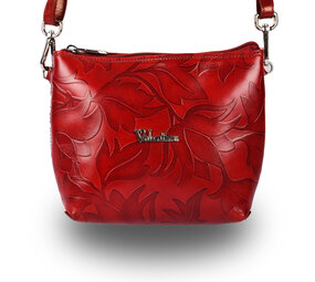 Merkloos Crossbody tas | Exclusieve Bloemen | Rood Leer | Leren Crossbody Tas | Damestassen | Perfect Kerst- en Sintcadeau voor Dames Merkloos Crossbody tas | Exclusieve Bloemen | Rood Leer | Leren Crossbody Tas | Damestassen | Perfect Kerst- en Sintcadeau voor Dames