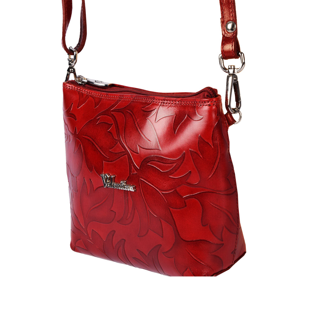 Merkloos Crossbody tas | Exclusieve Bloemen | Rood Leer | Leren Crossbody Tas | Damestassen | Perfect Kerst- en Sintcadeau voor Dames Merkloos Crossbody tas | Exclusieve Bloemen | Rood Leer | Leren Crossbody Tas | Damestassen | Perfect Kerst- en Sintcadeau voor Dames