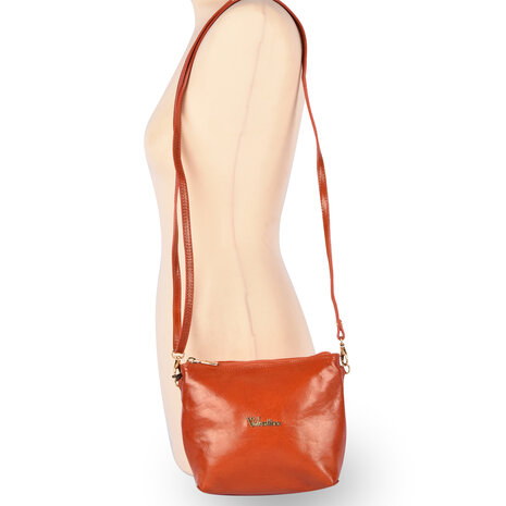 Merkloos Crossbody tas | Oranje Lederen | Schoudertas | Ideaal voor Koningsdag Festiviteiten | Damestas Merkloos Crossbody tas | Oranje Lederen | Schoudertas | Ideaal voor Koningsdag Festiviteiten | Damestas