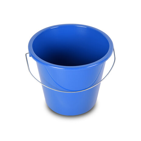 Discountershop Blue 5 Liter Plastic Bucket with Sturdy Iron Handle - Optimal for Construction Projects - 30x23 cm Discountershop Blue 5 Liter Plastic Bucket with Sturdy Iron Handle - Optimal for Construction Projects - 30x23 cm
