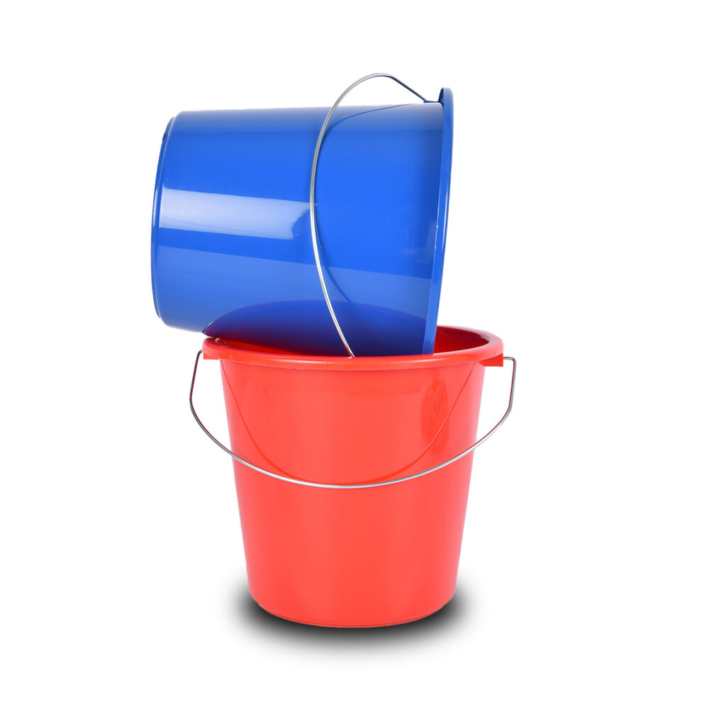 Discountershop Blue 5 Liter Plastic Bucket with Sturdy Iron Handle - Optimal for Construction Projects - 30x23 cm Discountershop Blue 5 Liter Plastic Bucket with Sturdy Iron Handle - Optimal for Construction Projects - 30x23 cm