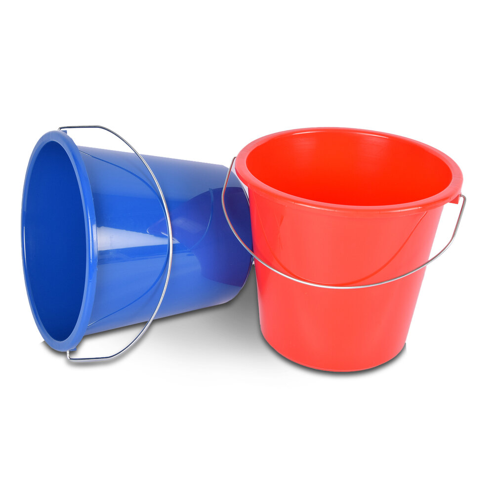 Discountershop Blauwe Emmer van 5 Liter Kunststof met Stevige IJzeren Handgreep - Optimaal voor Bouwprojecten - 30x23 cm Discountershop Blauwe Emmer van 5 Liter Kunststof met Stevige IJzeren Handgreep - Optimaal voor Bouwprojecten - 30x23 cm