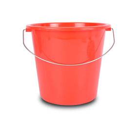 Discountershop Handy Construction Bucket Red 5L Plastic 20x23 cm with Iron Handle - For Home and Garden Discountershop Handy Construction Bucket Red 5L Plastic 20x23 cm with Iron Handle - For Home and Garden