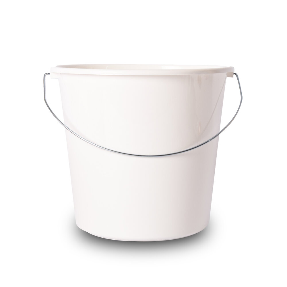 Discountershop Stevige Witte Kunststof Emmer 10 Liter - Voor Huishoudelijk Gebruik, Tuin & Bouw - Met Sterke IJzeren Handgreep - 24.50cmx28 cm Discountershop Stevige Witte Kunststof Emmer 10 Liter - Voor Huishoudelijk Gebruik, Tuin & Bouw - Met Sterke IJzeren Handgreep - 24.50cmx28 cm