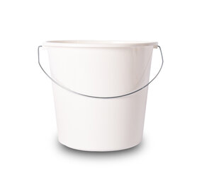 Discountershop Sturdy White Plastic Bucket 10 Liters - For Domestic Use, Garden & Construction - With Strong Iron Handle - 24.50cmx28 cm Discountershop Sturdy White Plastic Bucket 10 Liters - For Domestic Use, Garden & Construction - With Strong Iron Handle - 24.50cmx28 cm