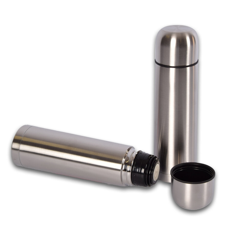 Discountershop Isolerende Dubbelwandige Thermosfles - 750 ml: Geniet van Warme of Koude Dranken Onderweg - 28.50cmx8cm