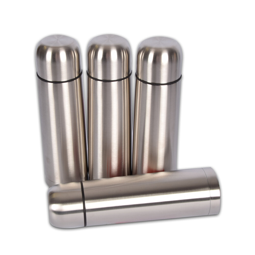 Discountershop Indispensable Thermos Bottle Set - 4x 750 ml - Enjoy Hot Drinks While Camping or Trekking - 28.50cmx8cm Discountershop Indispensable Thermos Bottle Set - 4x 750 ml - Enjoy Hot Drinks While Camping or Trekking - 28.50cmx8cm
