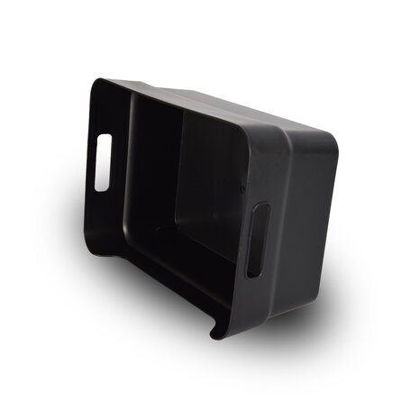 Discountershop Store and Stack: 2 Black Storage Boxes Made of Recycled Plastic - 23.5x14x34cm, Perfectly Stackable Discountershop Store and Stack: 2 Black Storage Boxes Made of Recycled Plastic - 23.5x14x34cm, Perfectly Stackable