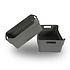 Set of Two Stackable Large Gray Plastic Storage Boxes - For Clothing and More - 23.5x14x34 cm Set of Two Stackable Large Gray Plastic Storage Boxes - For Clothing and More - 23.5x14x34 cm