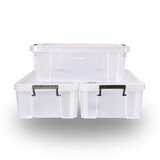 Merkloos Practical Transparent Storage Box - 28x31x42 cm - 15 Liters - Stackable for Toys, Clothing & Tools | Set Of 3 Pieces Merkloos Practical Transparent Storage Box - 28x31x42 cm - 15 Liters - Stackable for Toys, Clothing & Tools | Set Of 3 Pieces