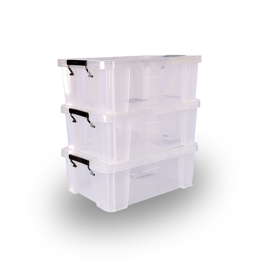 Merkloos Praktische Transparante Opbergbox - 28x31x42 cm - 15 Liter - Stapelbaar voor Speelgoed, Kleding & Gereedschap | Set Van 3 Stuks Merkloos Praktische Transparante Opbergbox - 28x31x42 cm - 15 Liter - Stapelbaar voor Speelgoed, Kleding & Gereedschap | Set Van 3 Stuks