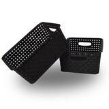 Discountershop Practical Storage Baskets Set 2 Pieces - Perfect for Toys, Clothing & Kitchen Utensils - 20x11x25 cm Discountershop Practical Storage Baskets Set 2 Pieces - Perfect for Toys, Clothing & Kitchen Utensils - 20x11x25 cm