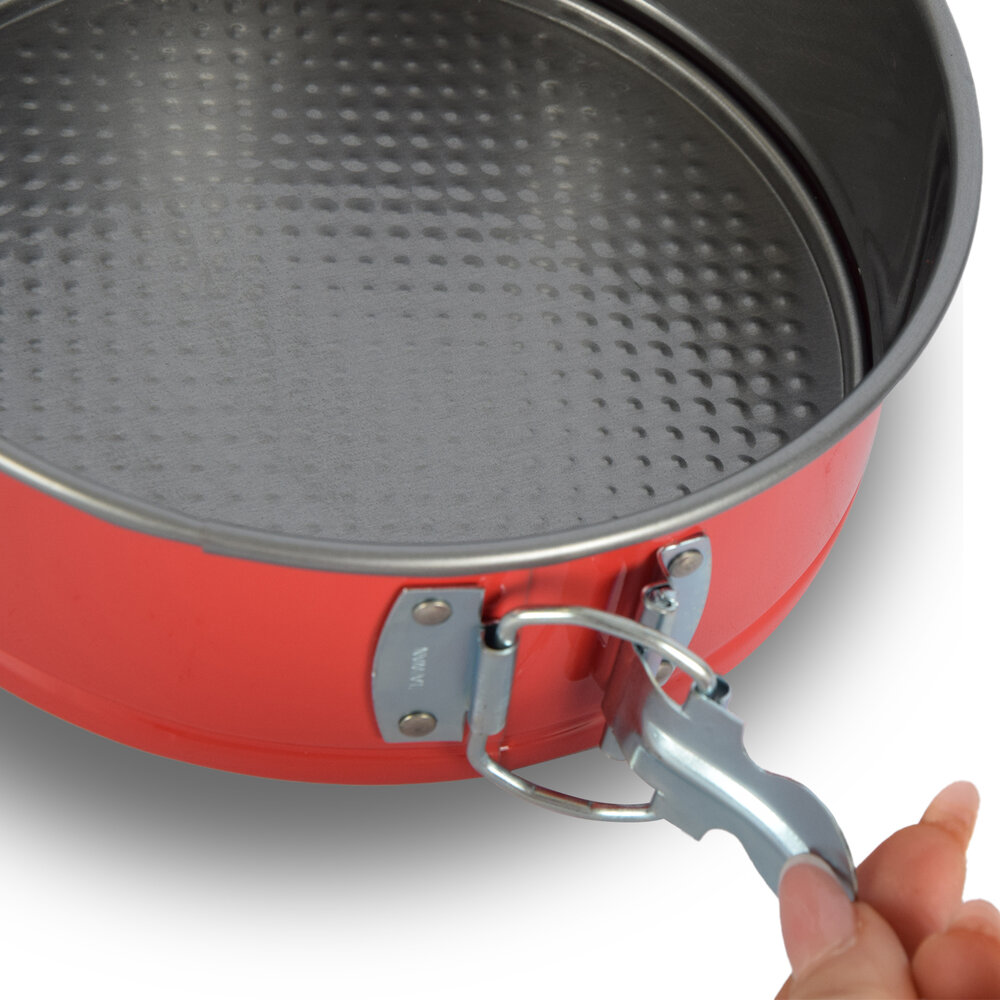 Merkloos Durable Red and Silver Bakvorm - Perfect for Baking and Roasting - 6.50 x 18.50 cm