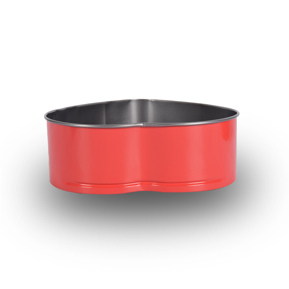 Merkloos Duurzame Rode en Zilveren Bakvorm - Perfect voor Bakken en Braden - 6.50 x 18.50 cm