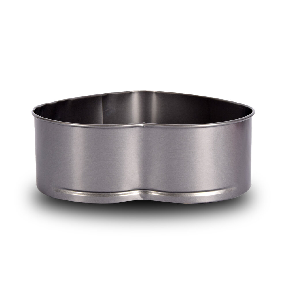 Merkloos Springvorm | 22cm*8cm*7.5cm | Metaal | Hartvormige | Taartvorm | PFAS Vrij | Zilver & Grijs | Bakvorm | Taartdecoratie