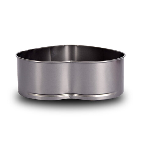 Merkloos Springform Pan | 22cm*8cm*7.5cm | Metal | Heart shaped | Cake Mold | PFAS Free | Silver & Grey | Baking Mold | Cake Decoration