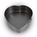 Merkloos Springform Pan | 22cm*8cm*7.5cm | Metal | Heart shaped | Cake Mold | PFAS Free | Silver & Grey | Baking Mold | Cake Decoration