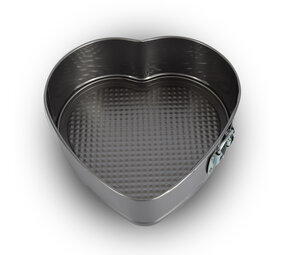Merkloos Springform Pan | 22cm*8cm*7.5cm | Metal | Heart shaped | Cake Mold | PFAS Free | Silver & Grey | Baking Mold | Cake Decoration Merkloos Springform Pan | 22cm*8cm*7.5cm | Metal | Heart shaped | Cake Mold | PFAS Free | Silver & Grey | Baking Mold | Cake Decoration