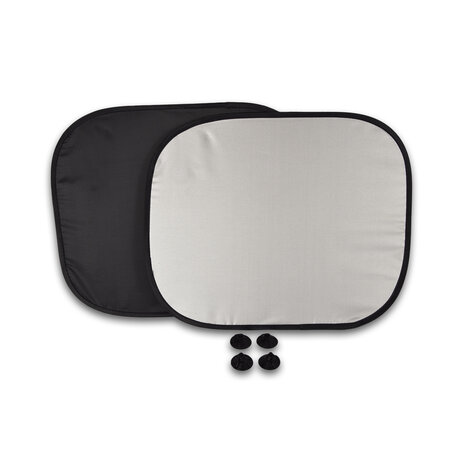 Discountershop Zonneschermen | 44cm x 36cm | Zijruiten | Zwart/Grijs Stof | Zonwering op maat | UV Protectie | Autoaccessoires Discountershop Zonneschermen | 44cm x 36cm | Zijruiten | Zwart/Grijs Stof | Zonwering op maat | UV Protectie | Autoaccessoires