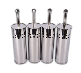 Discountershop Toilet Brush | Set of 4 | WC Brush | 9.5x9.5x38cm | Freestanding Holder | Bathroom Accessories | Cleaning Supplies Discountershop Toilet Brush | Set of 4 | WC Brush | 9.5x9.5x38cm | Freestanding Holder | Bathroom Accessories | Cleaning Supplies