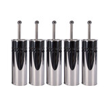 Discountershop Toilet Brush | Set of 5 | WC Brush | 9.5x9.5x38cm | Stainless Steel | Bathroom Accessories | Cleaning Supplies Discountershop Toilet Brush | Set of 5 | WC Brush | 9.5x9.5x38cm | Stainless Steel | Bathroom Accessories | Cleaning Supplies