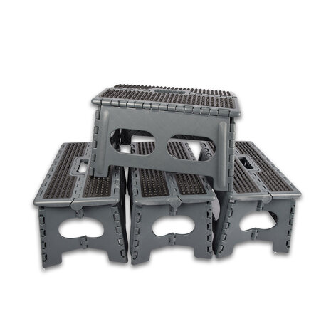 Discountershop Kitchen Stool | Stool | Set of 4 | 22cm*38cm | Grey | Foldable | For Everyday Use Discountershop Kitchen Stool | Stool | Set of 4 | 22cm*38cm | Grey | Foldable | For Everyday Use