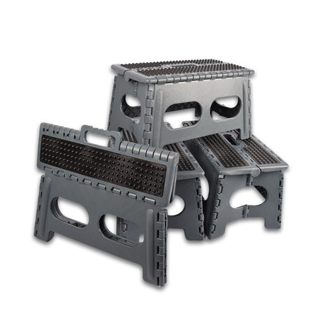 Discountershop Kitchen Stool | Stool | Set of 4 | 22cm*38cm | Grey | Foldable | For Everyday Use Discountershop Kitchen Stool | Stool | Set of 4 | 22cm*38cm | Grey | Foldable | For Everyday Use