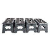 Discountershop Kitchen Stool | Stool | Set of 4 | 22cm*38cm | Grey | Foldable | For Everyday Use Discountershop Kitchen Stool | Stool | Set of 4 | 22cm*38cm | Grey | Foldable | For Everyday Use