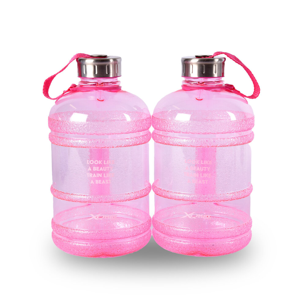 MOMO WAY Drinkfles 450 ml Waterfles Met Rozenkwarts Glazen Fles