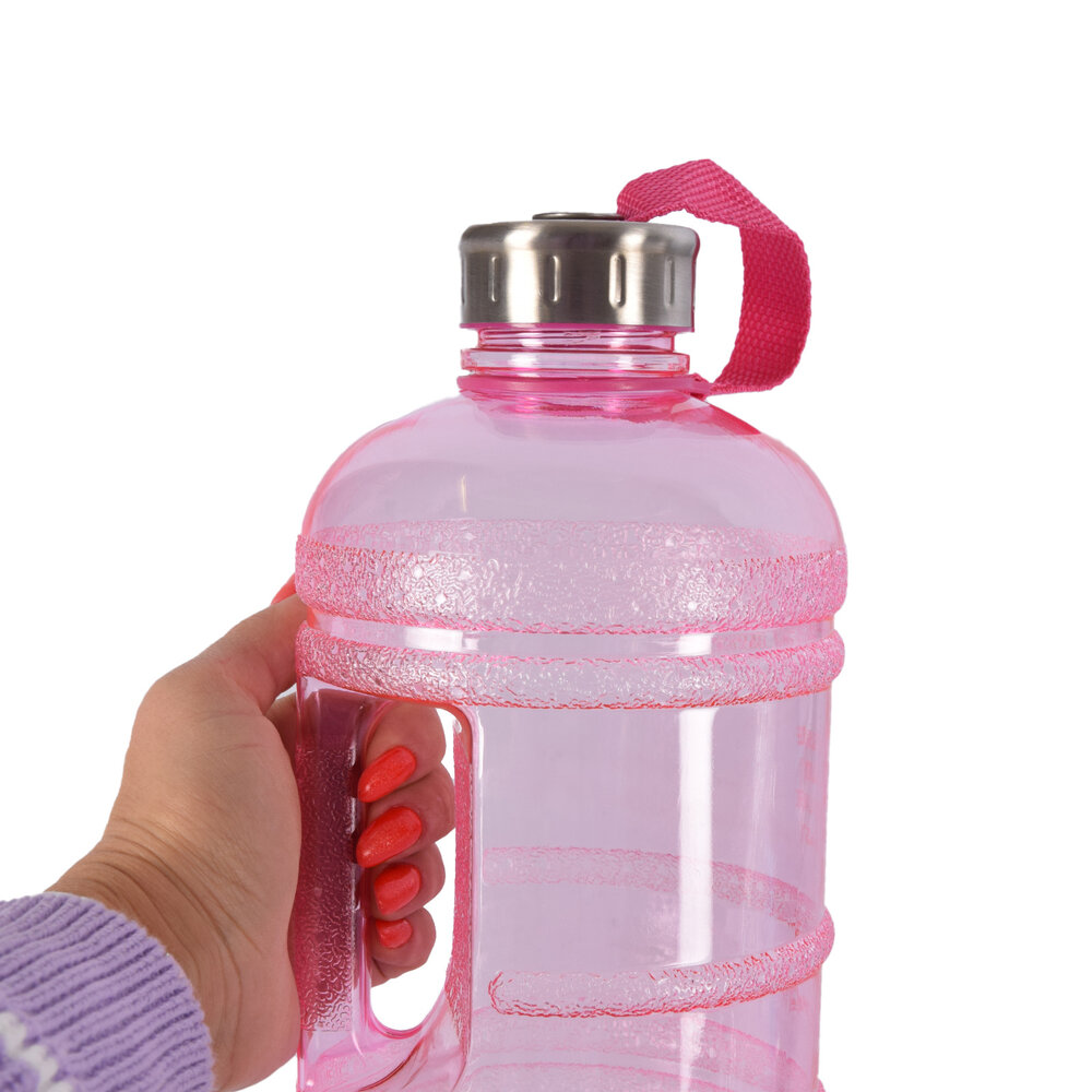 Discountershop Water Bottle | With Handle and Clip Closure | 12cm*24.5cm*24.5cm | Elegant Pink | BPA-Free Discountershop Water Bottle | With Handle and Clip Closure | 12cm*24.5cm*24.5cm | Elegant Pink | BPA-Free