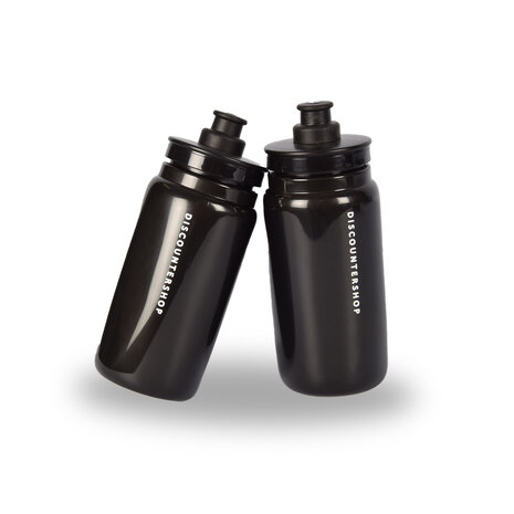 Discountershop Water Bottle | Set of 2 | Drinking Bottle | 6.5 cm * 19 cm | Black | 550ml | Sports Bottles | BPA-free