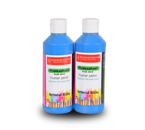Discountershop Vibrant Blauwe Plakkaatverf Set Van 2 | Maximaal 250 ml Per Set | Voor Volwassenen en Kinderen | Gebruiksklare Artiesten Verf met Waterbasis | Geschikt voor Hout Papier Karton Steen Gips Metaal en Plastic Discountershop Vibrant Blauwe Plakkaatverf Set Van 2 | Maximaal 250 ml Per Set | Voor Volwassenen en Kinderen | Gebruiksklare Artiesten Verf met Waterbasis | Geschikt voor Hout Papier Karton Steen Gips Metaal en Plastic
