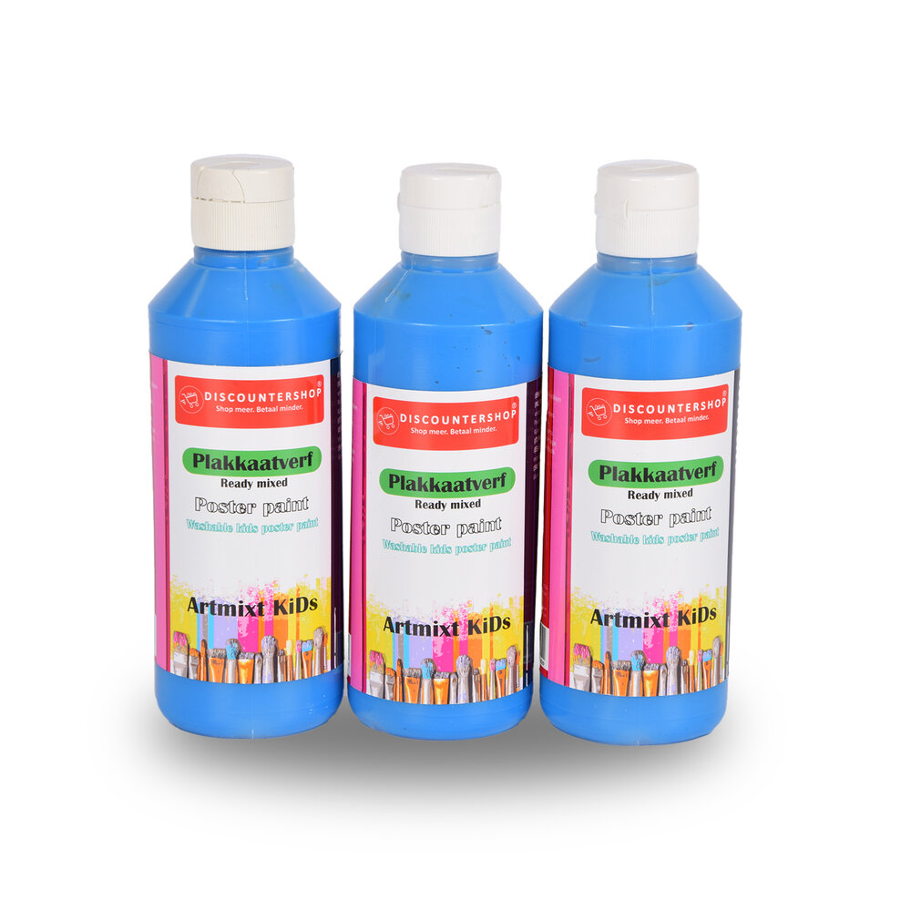 Discountershop Complete Blauwe Plakkaatverf Van 3 | Elk 250 ml | Verouderingsbestendig | Geschikt voor Alle Oppervlakken | Kunstenaarskwaliteit voor Thuis en School | Op Ideaal voor Kunst & Knutselwerk Alle Ondergronden Discountershop Complete Blauwe Plakkaatverf Van 3 | Elk 250 ml | Verouderingsbestendig | Geschikt voor Alle Oppervlakken | Kunstenaarskwaliteit voor Thuis en School | Op Ideaal voor Kunst & Knutselwerk Alle Ondergronden