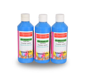 Discountershop Complete Blue Poster Paint Set of 3 | Each 250 ml | Aging Resistant | Suitable for All Surfaces | Artist Quality for Home and School | Ideal for Art & Craft on All Substrates Discountershop Complete Blue Poster Paint Set of 3 | Each 250 ml | Aging Resistant | Suitable for All Surfaces | Artist Quality for Home and School | Ideal for Art & Craft on All Substrates