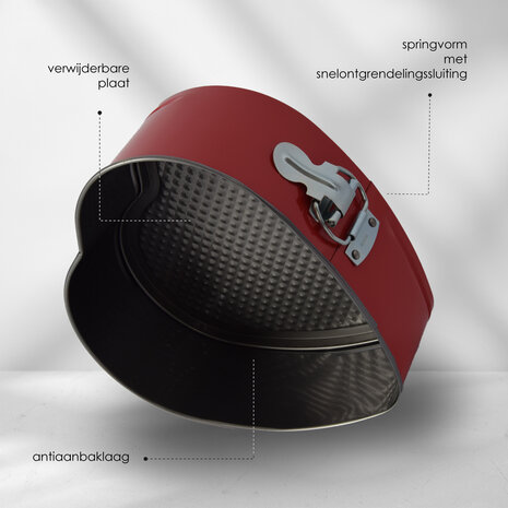 Merkloos Duurzame Rode en Zilveren Bakvorm - Perfect voor Bakken en Braden - 6.50 x 18.50 cm