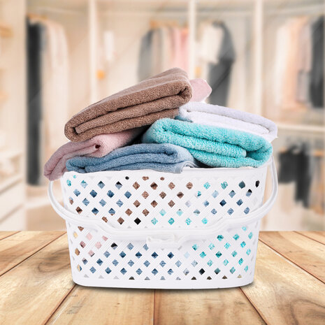 Discountershop Large Clothespins Made from 100% Recycled Plastic - White - 5 Liters - Dimensions 15x13x21.5 cm Discountershop Large Clothespins Made from 100% Recycled Plastic - White - 5 Liters - Dimensions 15x13x21.5 cm