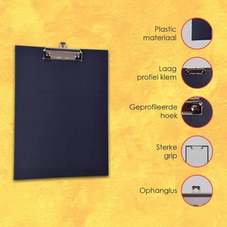 Merkloos Waterproof Clipboard in Navy for Students and Children - 23.5cmx32cm - Useful for Children Merkloos Waterproof Clipboard in Navy for Students and Children - 23.5cmx32cm - Useful for Children