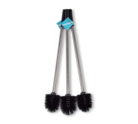 Discountershop Toilet brush | Black/Silver | Toilet brush set | Bathroom accessories | Luxury 3-piece| Stainless steel/plastic | Toilet cleaner | 8.00 X 8.00 X 54.00 CM Discountershop Toilet brush | Black/Silver | Toilet brush set | Bathroom accessories | Luxury 3-piece| Stainless steel/plastic | Toilet cleaner | 8.00 X 8.00 X 54.00 CM