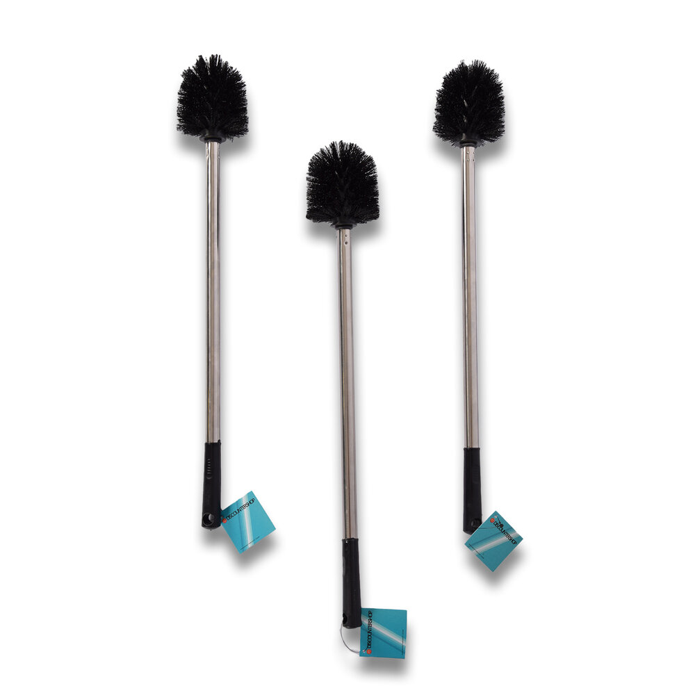 Discountershop Toilet brush | Black/Silver | Toilet brush set | Bathroom accessories | Luxury 3-piece| Stainless steel/plastic | Toilet cleaner | 8.00 X 8.00 X 54.00 CM Discountershop Toilet brush | Black/Silver | Toilet brush set | Bathroom accessories | Luxury 3-piece| Stainless steel/plastic | Toilet cleaner | 8.00 X 8.00 X 54.00 CM
