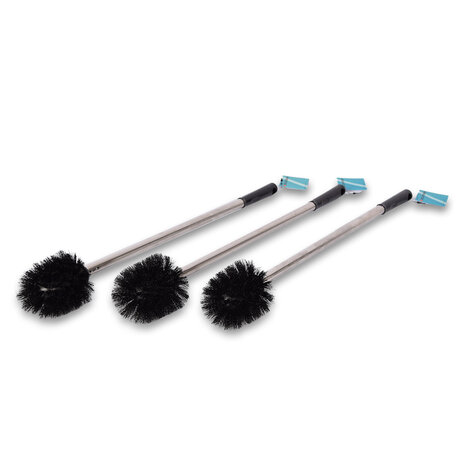 Discountershop Toilet brush | Black/Silver | Toilet brush set | Bathroom accessories | Luxury 3-piece| Stainless steel/plastic | Toilet cleaner | 8.00 X 8.00 X 54.00 CM Discountershop Toilet brush | Black/Silver | Toilet brush set | Bathroom accessories | Luxury 3-piece| Stainless steel/plastic | Toilet cleaner | 8.00 X 8.00 X 54.00 CM