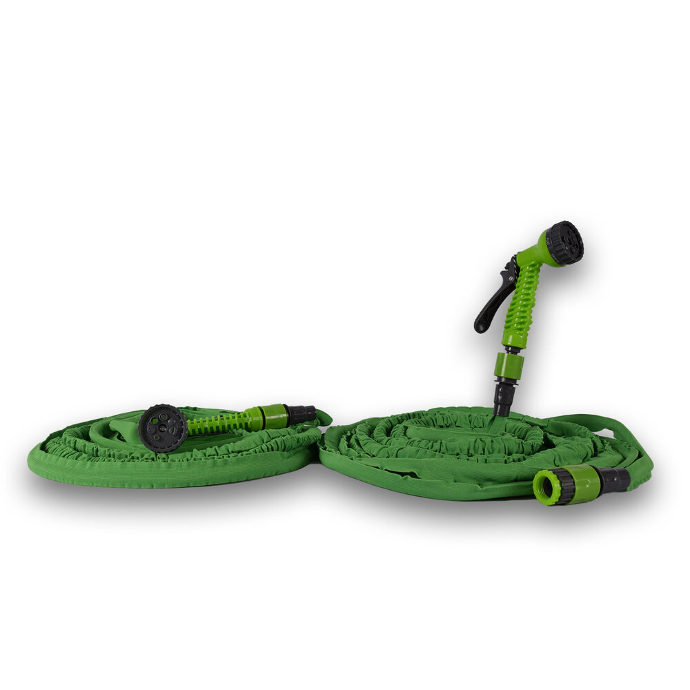 Discountershop set van 2 stuks |  Tuinslang | waterslang | groen /Zwart | Flexibele | 10-20m | Met 7 functies Discountershop set van 2 stuks |  Tuinslang | waterslang | groen /Zwart | Flexibele | 10-20m | Met 7 functies