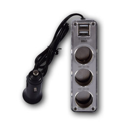 Discountershop Autolader | Auto Oplader | 5-in-1 | Zwart | USB Splitter | 3.1A | Dubbele USB Poort | 3 12V Verdeelpunten | 50cm Kabel | Autoaccessoires | 4.5cm*11.5cm*4cm Discountershop Autolader | Auto Oplader | 5-in-1 | Zwart | USB Splitter | 3.1A | Dubbele USB Poort | 3 12V Verdeelpunten | 50cm Kabel | Autoaccessoires | 4.5cm*11.5cm*4cm