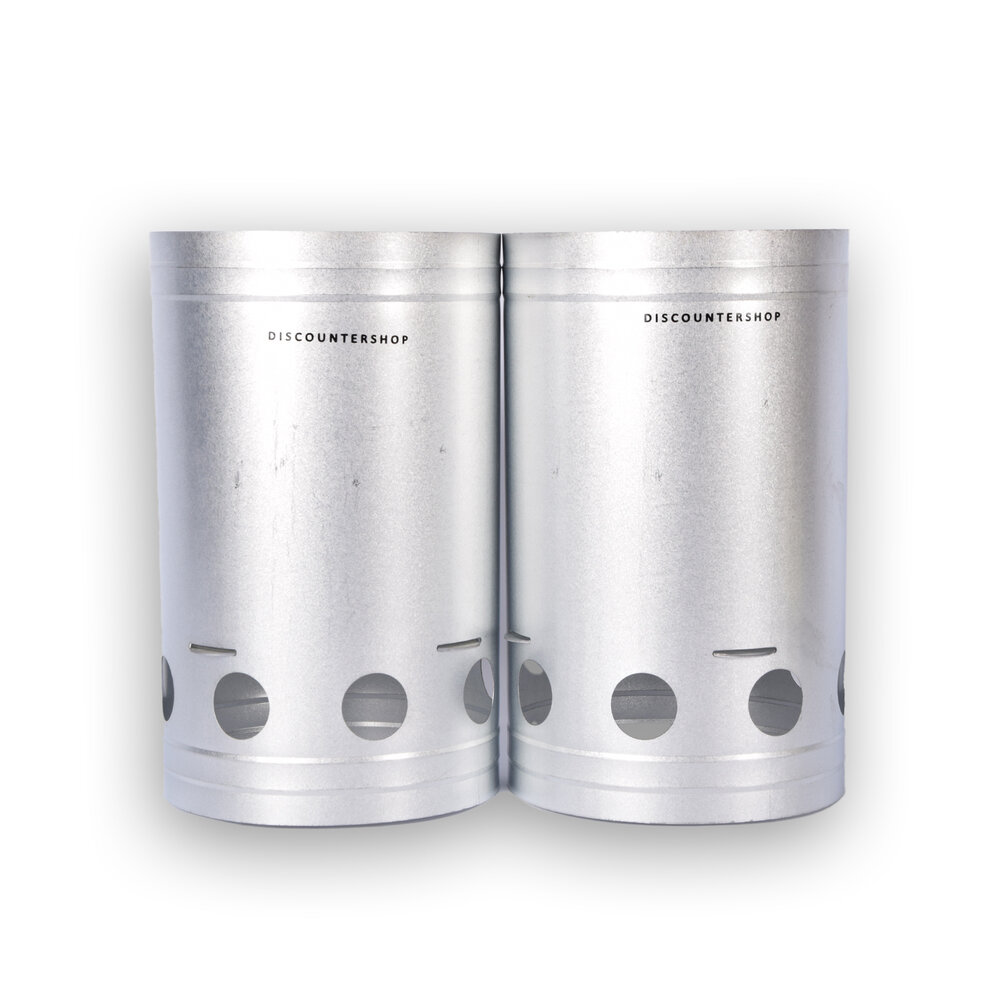 Discountershop BBQ Charcoal | bbq starter | Charcoal starter | Silver | Galvanized Steel | Briquette starter |27cm*27cm