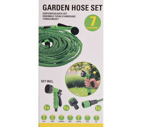 Merkloos Garden hose | water hose | Green | Flexible | 10-20m | Garden sprinklers | with 7 functions | Spray head | Spray gun width:5cm | Hose width:2.5cm Merkloos Garden hose | water hose | Green | Flexible | 10-20m | Garden sprinklers | with 7 functions | Spray head | Spray gun width:5cm | Hose width:2.5cm