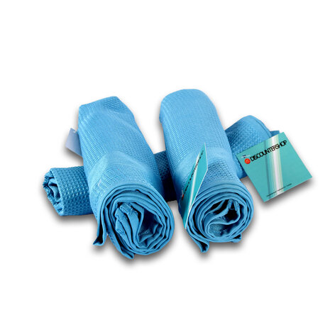 Discountershop Poetsdoek | Microvezeldoek | blauw  | Schoonmaakdoekjes | 100% streepvrij | polyester | 42cm*68cm Discountershop Poetsdoek | Microvezeldoek | blauw  | Schoonmaakdoekjes | 100% streepvrij | polyester | 42cm*68cm
