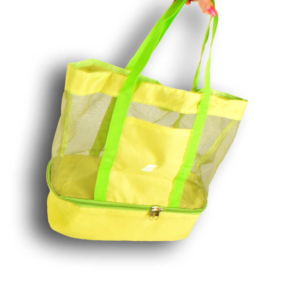 Discountershop Picknick tas | Picknick rugzak | groen | met ritssluiting  | Strandtas | picknickmand |20 liter | Picknickset  | isolatietas | 30 Liter | met handvetten 50cm