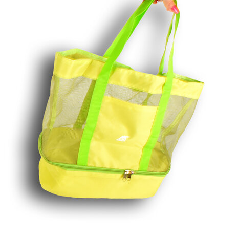 Discountershop Picknick tas | Picknick rugzak | groen | met ritssluiting  | Strandtas | picknickmand |20 liter | Picknickset  | isolatietas | 30 Liter | met handvetten 50cm