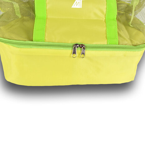 Discountershop Picknick tas | Picknick rugzak | groen | met ritssluiting  | Strandtas | picknickmand |20 liter | Picknickset  | isolatietas | 30 Liter | met handvetten 50cm