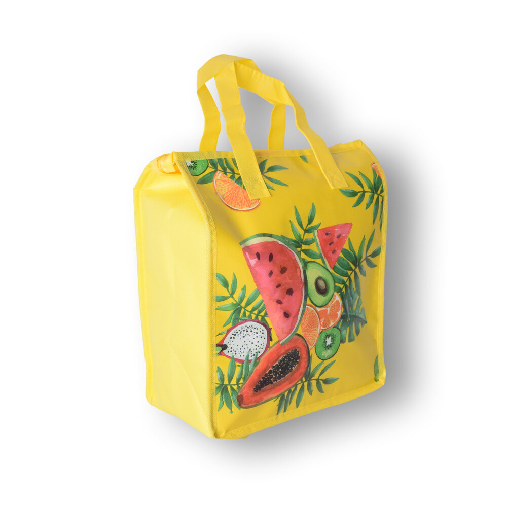 Discountershop picnic bag | Picnic backpack | Yellow | Picnic set | with zip | XL | Beach bag | picnic basket | insulation bag | 20 Liters