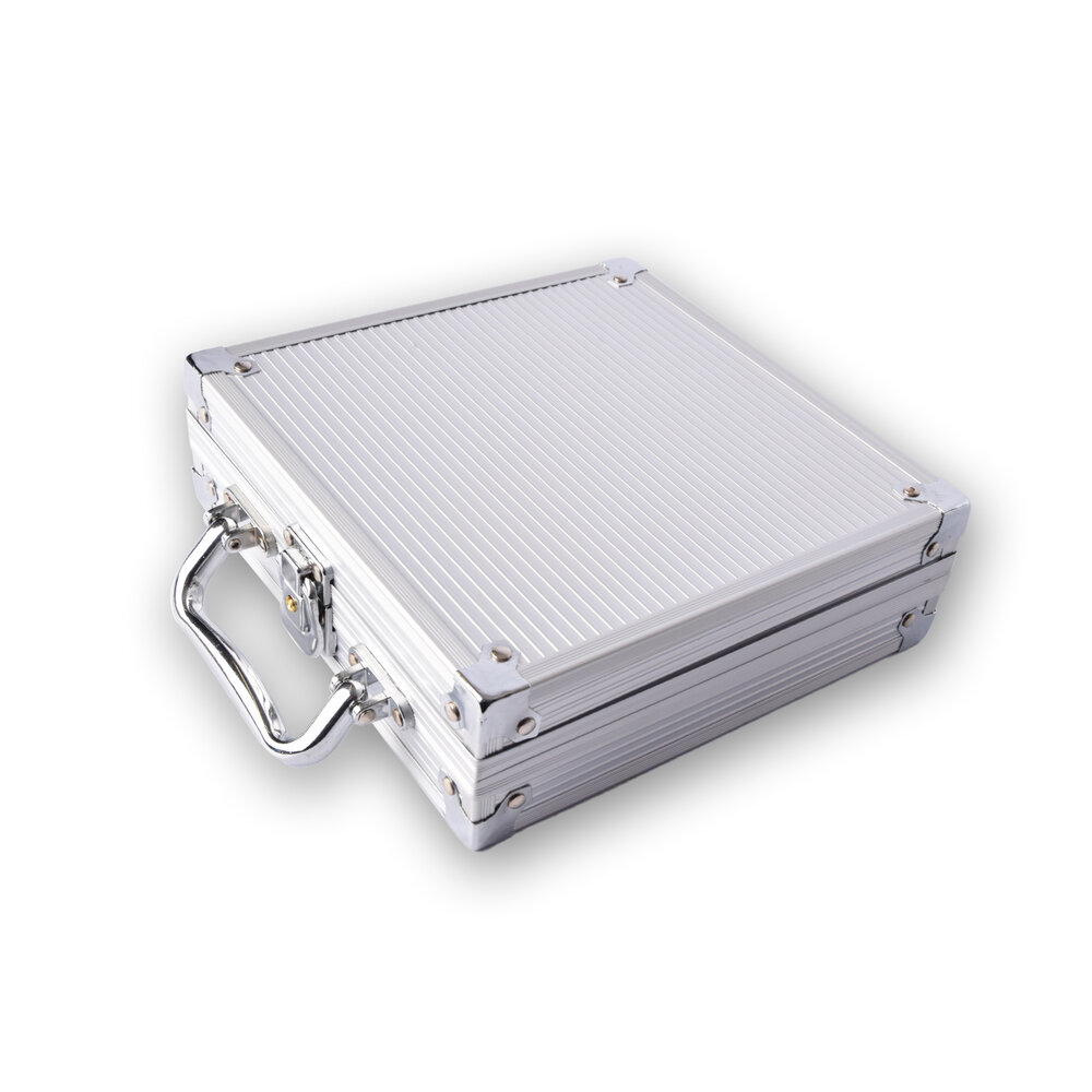 Discountershop Poker set | Poker chips | poker | with aluminum case | With 5 dice | 100 poker chips Discountershop Poker set | Poker chips | poker | with aluminum case | With 5 dice | 100 poker chips